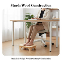 Slatted Platform Stool Multi-Functional Footrest Minimalist Design for Bathroom