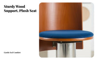 Upholstered Rotating Chair Bauhaus Inspired Indoor Furniture Versatile Vintage Design for Students, Adults, Study Room, Bedroom