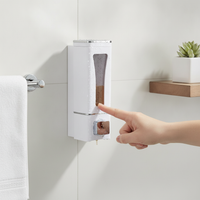 Multi-Head Wall-Mounted Manual Soap Dispenser for Shampoo, Shower Gel, and Hand Sanitizer