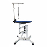 Adjustable Height Dog Table Hydraulic Lift Pet Table Grooming Station Grooming Table with Arm Heavy-duty Construction Non-slip Surface Suitable for Professional Groomers Pet Hospitals Home Pet Owners