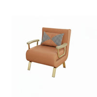 Single Fold-Extendable Armchair Foldable Design Pull-Extendable Single Futon Bed Multi-Functional Adjustable Backrest