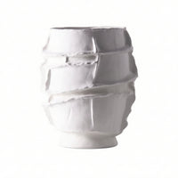 Ceramic Vase Antique Style Sculptural Vase Textured Vessel for Decorators, Homeowners, Console Table, Bookshelf, Entryway