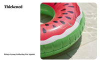 High Buoyancy Fruit Design Swim Circle Long-Lasting PVC Material Fruit Design Pool Inflatable Heavy Duty Watermelon Swim Circle Portable for Children, Adults, Beach, Water Party
