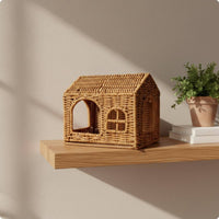 Rattan Bird House Decorative Woven Bird Nest Compact Size
