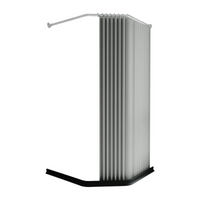 Rhombus Folding Shower Curtain Rod, No-Drill, Space Saver