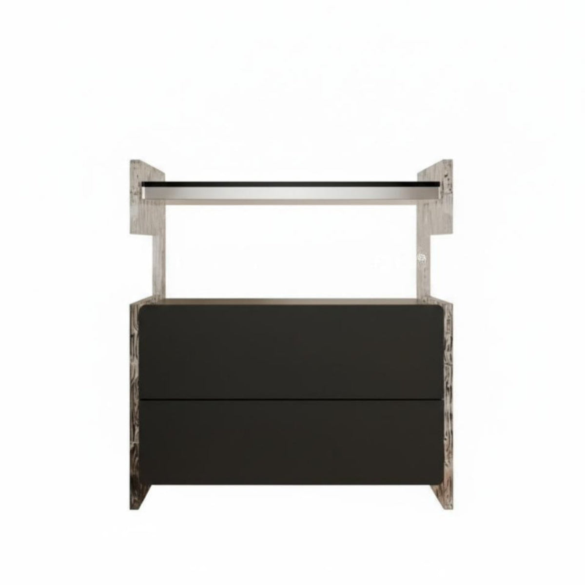 Wavy Side Table Light Luxury aesthetic Nightstand Minimalist Design for Small Spaces