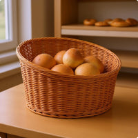Woven Basket Shallow Bread Basket Sturdy