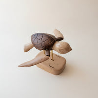 Articulated Turtle Handmade Sculpture Nature-Inspired for Bookshelf, Collectors