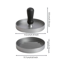 Metal Hamburger Press Black Handle Hamburger Patty Press Ridged Base