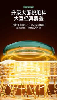 跨境按摩腰带多功能热敷甩脂机家用健身器材小型背部腰部按摩仪