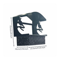 Vintage Window Style Bird Feeder Weather Resistant Wall Mount Bird Tray Garden Decor for Backyard