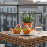 Resin Bird Ornament Indoor Outdoor Mini Resin Bird Figurine Cute Creature Shape