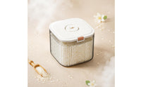 2 Pieces Rice Container Large Capacity Grain Storage Bin Transparent Scale