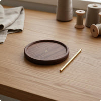 Embroidery Thread Holder Brass Rod Wood Spool Stand Polished Surface