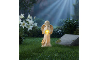 Cemetery Angel Memorial Light Hand-Painted Praying Angel Garden Light for Lawn