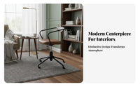 Retro design Ergonomic Rolling Chair Nordic Design Wheeled Shell Chair Height Adjustable rotate Seat centerrear support for Home Workers, Students, Adults, Study Room, Workstation, Bedroom