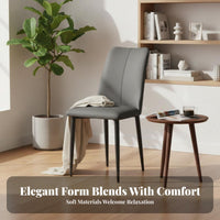 Upholstered Slim-Leg Seat Modern Look Dining Chair Minimalist Design Ergonomic Backrest for Home Residents, Adults, Living Room