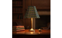 Plaid Lampshade Green Woven Textile Lampshade Plaid for Table Lamps