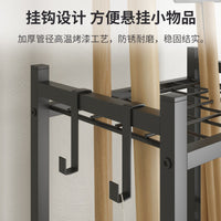 Mobile Garden Tool Storage Rack with Wheels, Metal
