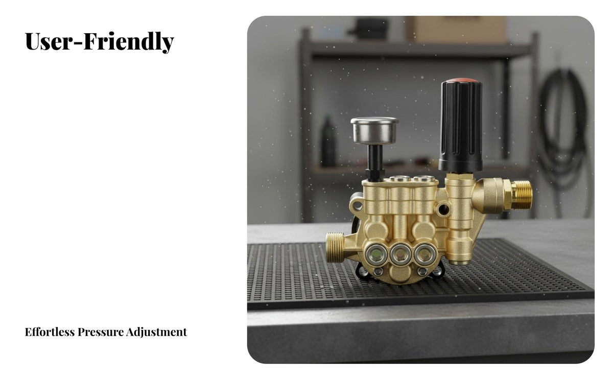 High Pressure Washer Pump Head Leak-Resistant Car Washer Pump Head Assembly Alloy Body Machine Component for DIY Enthusiasts, Homeowners, Workshop