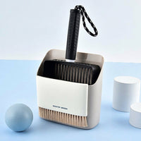 Litter Scooper with Storage Base, 410 Stainless Steel Metal Material Cat Scooper and Litter Sifter, Pet Waste Removal for Every Cat Owner
