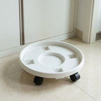 Flower Pot Stand with Plant Pot Tray and Base, Heavy Duty PP Material Pot Stand with Swivel Caster Wheels for Large Indoor Houseplant Decor