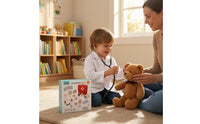 Wooden Physician Role-Play Set Easy to Store Medical Role-Play Children's Plaything Plaything for Children