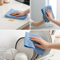 Mesh Cleaning Cloth Microfibre Cloth, 40x40cm Cleaning Cloth for Car Drying Towel, High Absorbency Low-Lint Reusable Glass Polishing Tool