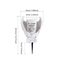 Angel Plumes Cemetery Vase Resin Memorial Flower Holder in Loving Memory