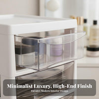 Multi-Layer Cosmetic Organizer Large Capacity Makeup Storage Box with Drawers Easy to Clean Storage Drawer Cabinet for Dressing Table, Office