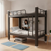 Steel Bunk Bed Space-Saving Metal Bunk Bed Heavy-Duty Furniture for Roommates, Employees, Student Apartments, Employee Housing, Shared Bedrooms