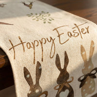 Easter Table Runner Heat Insulating Easter Bunny Table Cloth for Kitchen Dining Table Decoration Home Party Decor, 33x183cm