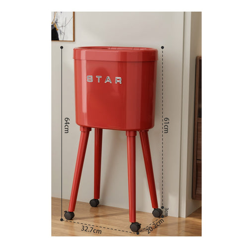 Narrow Space Trash Can High Leg Design Waste Basket Easy to Use for Kitchen