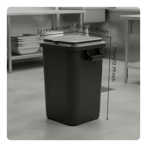 Commercial Garbage Can Wide Mouth Tall Rectangular Waste Bin Pressure-Resistant