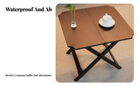 Square Fold-in-Half Utility Table Foldable Design Portable Furniture for Campers