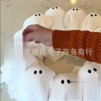 跨境TK热销Lit Ghosts Wreath万圣节点亮幽灵花环前门布置挂件