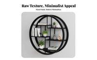 Wall-Mounted Display Shelf Nordic design Wire Frame Floating Shelf Space-Saving Sturdy for Decor fans, Homeowners, Bedroom
