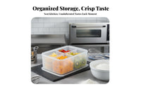 4-Compartment Food container Transparent Design Multi-Compartment Serving Box