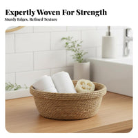 Hand-Braided Storage Bowl Handmade Organizing Bin Decorative for Office, Parents