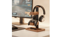 Headphone and Controller Stand Three-Function Headset and Controller Holder Space-Saving Organizer for Gaming Aficionados, Streamers, Office