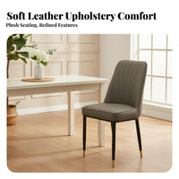 Channel Tufted Side Chair High-Resilience Cushion for Kitchen, Bedroom, Adults