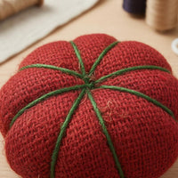 Sewing Pincushion Whimsical Pumpkin Segments Soft PP Cotton Cloth Holder Dual Purpose Storage Creative Pin Organizer Suitable for Dressmaking Home Travel