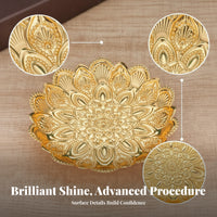 Metal Decorative Tray Shallow Tray Varnish Look