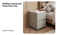 Narrow 2-Drawer Bedside Cabinet Modern Minimalist design Nightstand Space-Saving