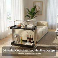 two-levellevel Rolling Stand adaptable Mobile Furniture Easy Assembly for Homeowners