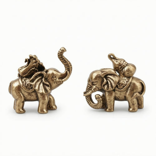 Metal Figurines Antique Style Tabletop Ornaments Vintage for Office, Living Room