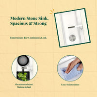 Undermount stone sink