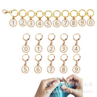 DIY Alloy Accessories Number Oil Drop Pendant for Bracelet Making