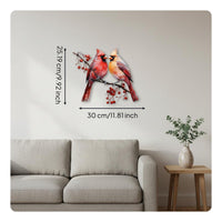 Two Birds on Branch Wall Decor Colorful Songbird Wall Decor Nature Art for Living Room, Entryway, Bedroom