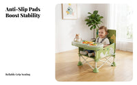 Foldable Children's Dining Chair Compact Fold Travel Folding Infant Chair Strap for Infants, Young Children